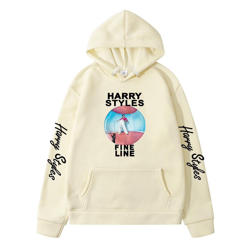Harry Styles Fine Line Hoodie – Unisex Fleece Lined Sweatshirt for Men & Women, Fall Winter Cozy Pullover, Album Cover Graphic Sleeve Print