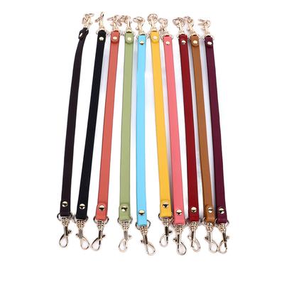 10Pcs Leather Bag Handles 12.2in Long 0.4in Wide Cattlehide Metal Buckles Rich Colors Handbag Strap