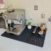 Silicone Coffee Machine Mat Non-Slip Heat Resistant Bar Tray with Removable Drying Rack Spill-Proof Cafe Accessories