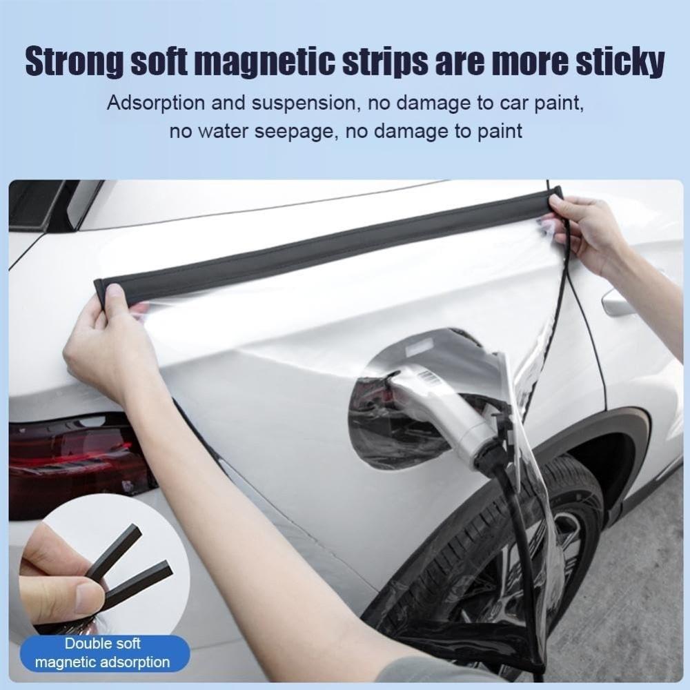 New Magnetic Car Charging Port Rain Cover Waterproof Dustproof Electric Car Charger Plug Cover Rainproof Cover Outdoor