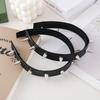 Hip Hop Rivet Alloy Kids Headband Black Gothic Spike Fashion Personalized Trendy Bachelorette Party