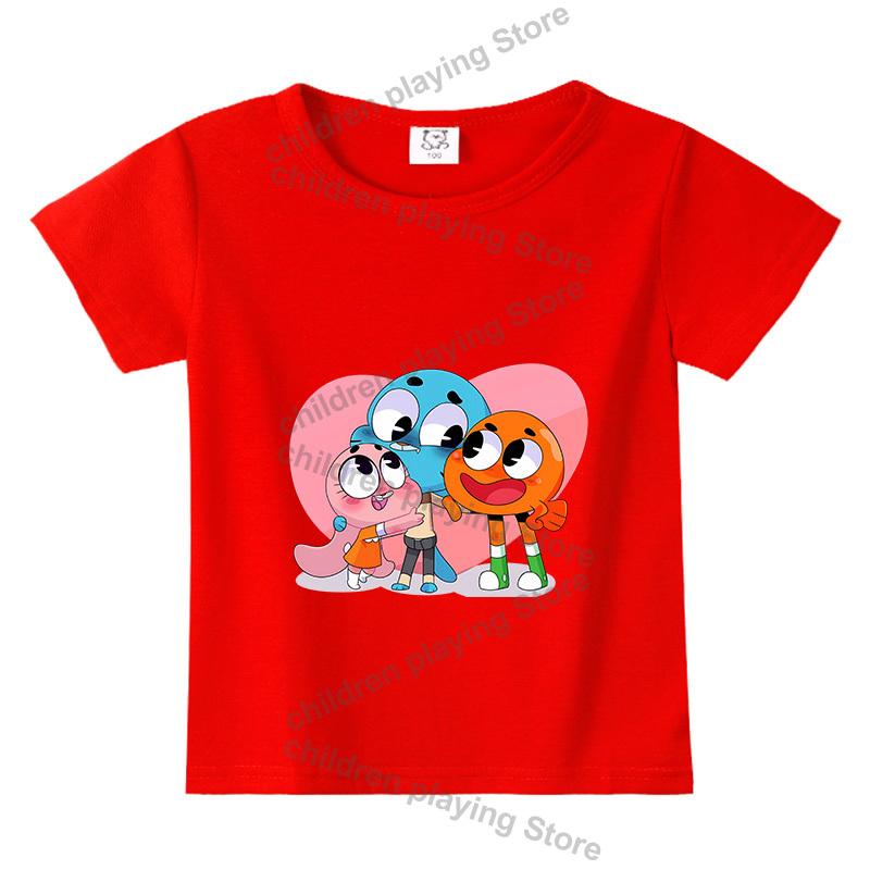 The Amazing World of Gumball Anais Darwin Short Sleeve Tee Cartoon Kids T-Shirt Summer Clothes Cute Boy Girl Tops Birthday Gift
