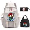 Ghost Extermination Surrounding Animation Schoolbag Trend Primary And Secondary School Students Leisure Backpack College Meal Bag Pencil Bag Set