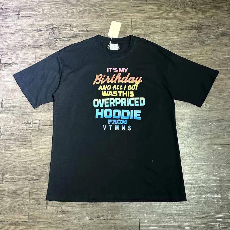 2025 Luxury Vt Logo Full Print Unisex T-shirt T-shirt Hip Hop Super Men Casual Cotton T-shirt Summer Fashion Short Sleeve