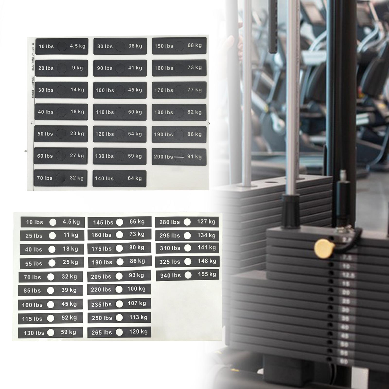 Weight Stack Labels Number Stickers with Pin Hole, Weight Stickers for Goods 7cmx2cm