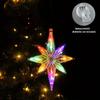 15cm Christmas Glowing Tree Topper Five-pointed Star Transparent LED Shining Lamp Xmas Colorful TopStar Ornaments Navidad Decora