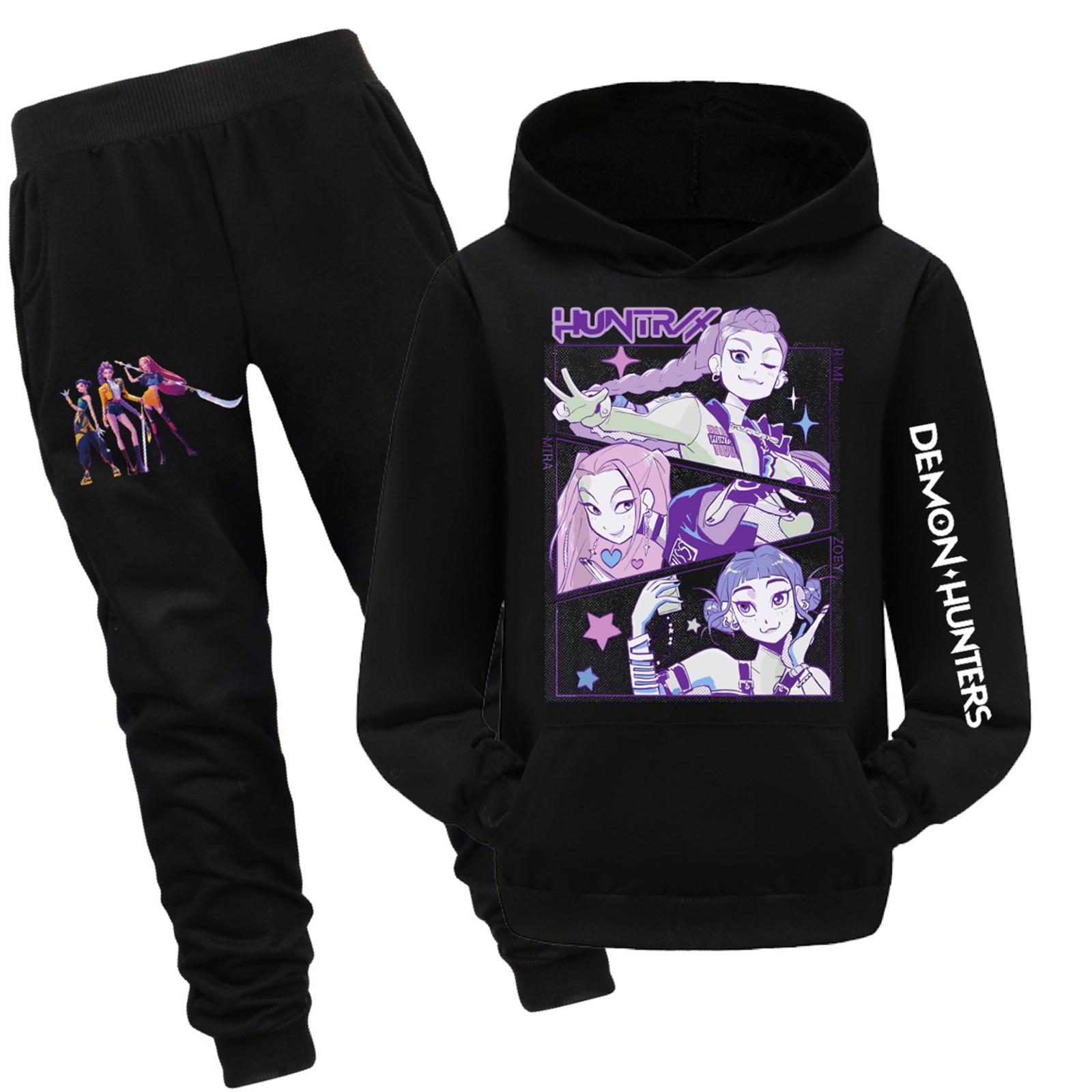 

Детский худи и брюки, двухпредметный спортивный костюм, комплект свитшота с длинным рукавом и принтом 170