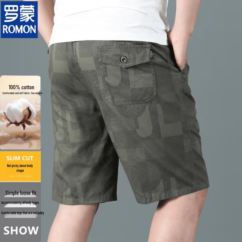 ROMON Men's Cotton Casual Shorts