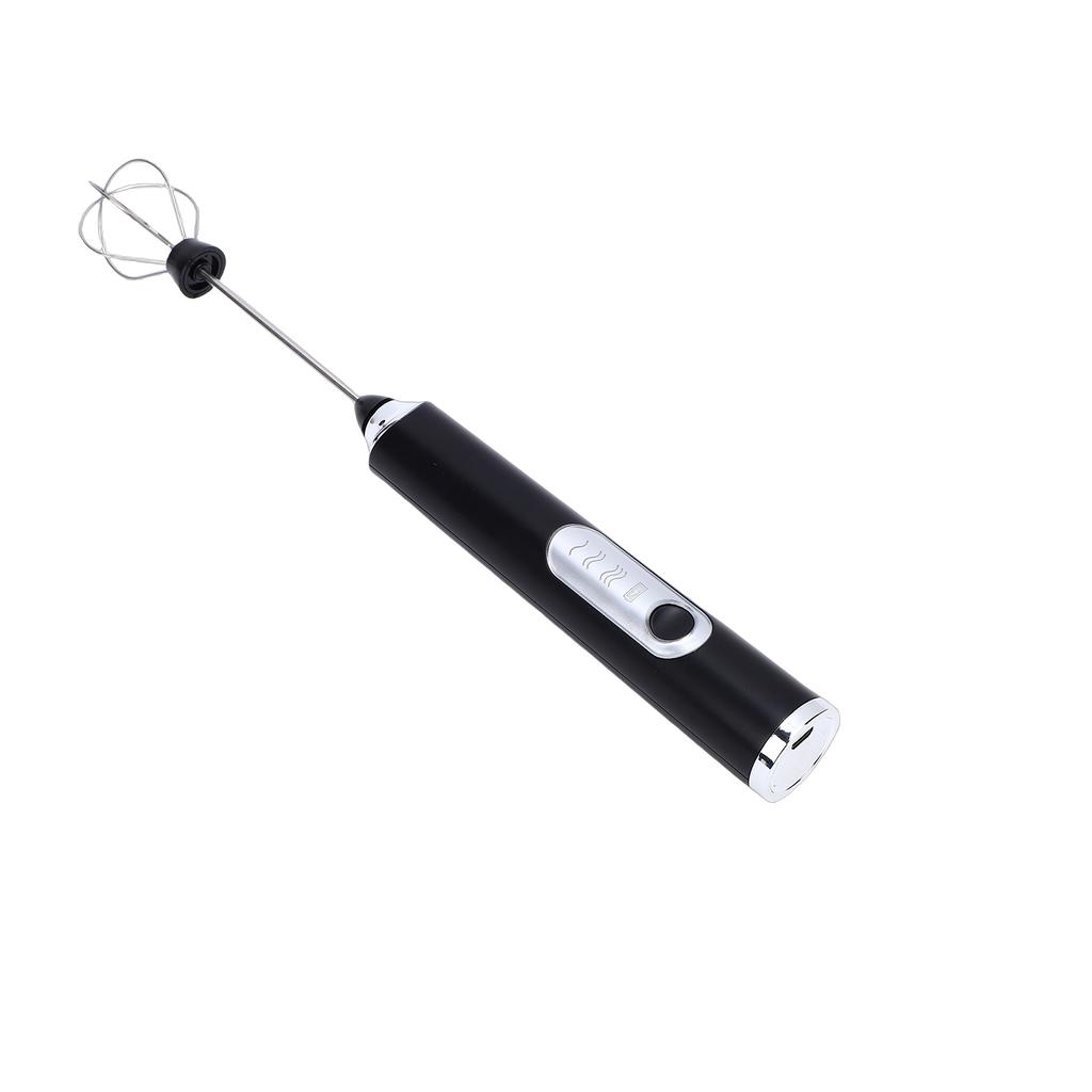 Rechargeable Milk Frother 3 Speed Electric Mixer Portable Foam Maker for Cappuccino Latte Matcha Hot Chocolate Black