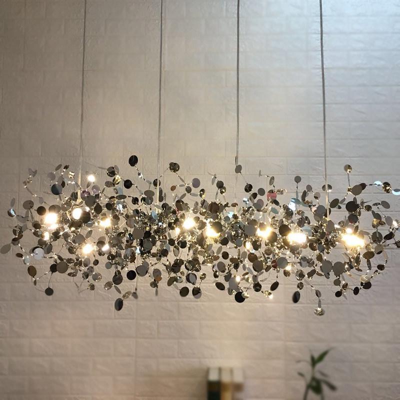 Nordic Modern Leaf Blade Chandelier for Living Room, Window Display, or Bar Counter