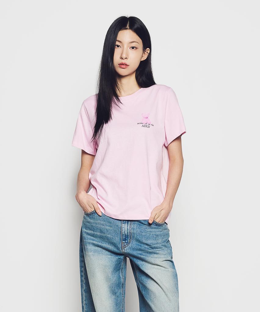 ACME DE LA VIE Woman Fuzzy Bear Short Sleeve T-Shirt (2 Color)