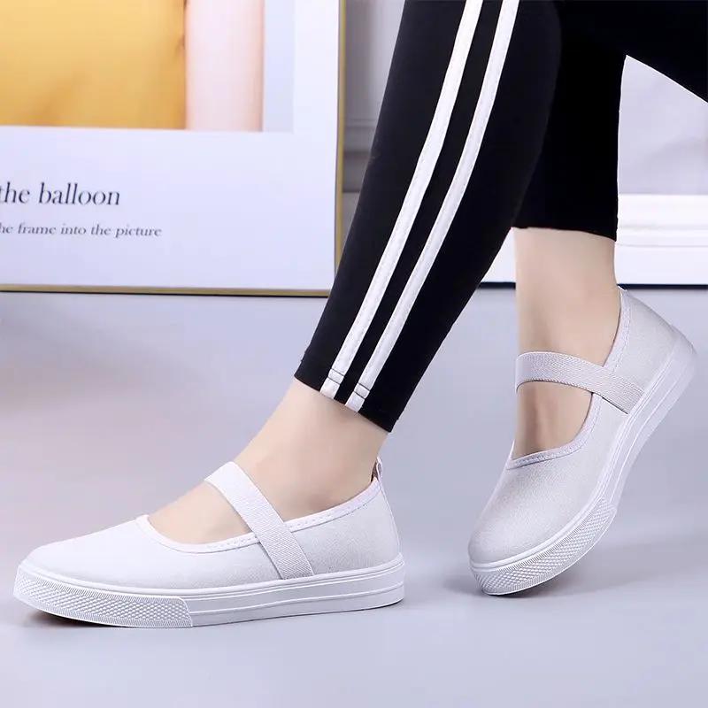 Fashion Summer White Shoes for Women Daily Routine On Offer High Quality Aesthetic Y2k Fashion Korean Offers Walking Woman Footwear Sale