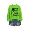 Womens Oversized Long Sleeve Hoodie Top With Horse Lover Graphic Print Cotton Blend Casual Sweatshirt Winter