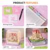 Time Piece Calendar 2026 Desk Calendar With Led Light 3D Tear-Away Calendar Paper Carving Art Memo Pad Notepad Gift Christmas