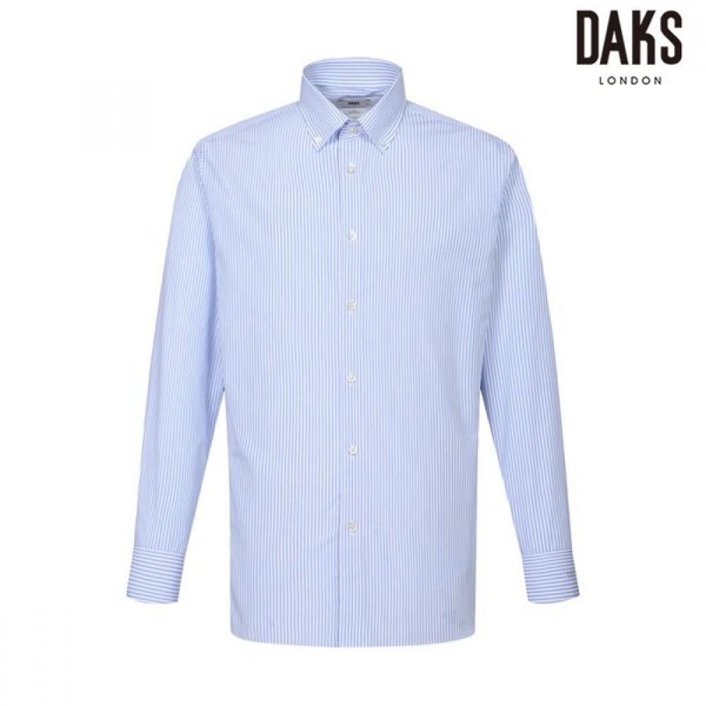 DakS Men S 100  Cotton Stripe Regular Fit dreSS Shirt dmp1Shdl192b1 Blue/95