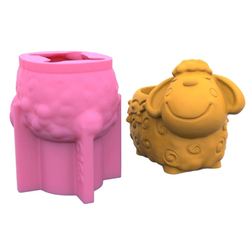 Succulents Flower Pot Resin Silicone Mold Suitable for Diy Garden Concrete Flower Pot Candle Holder Crafts Home Decor