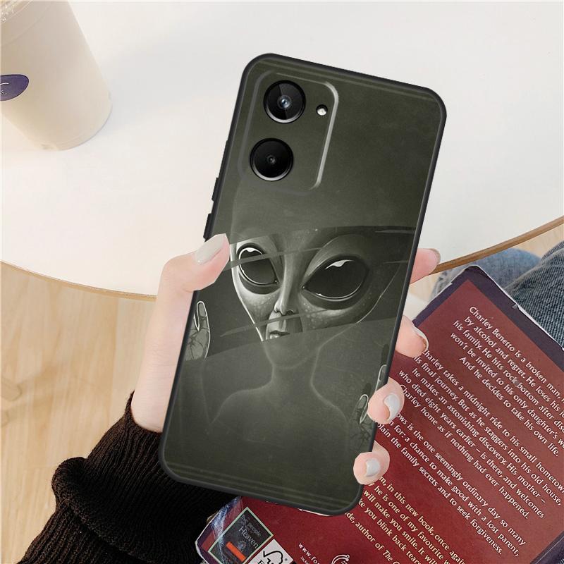 Alien Kawaii Art Case For Realme GT 7 Pro GT 6T 6 5 C55 C53 C51 C21Y C25S C61 C67 C75 10 11 12 13 14 Pro Plus
