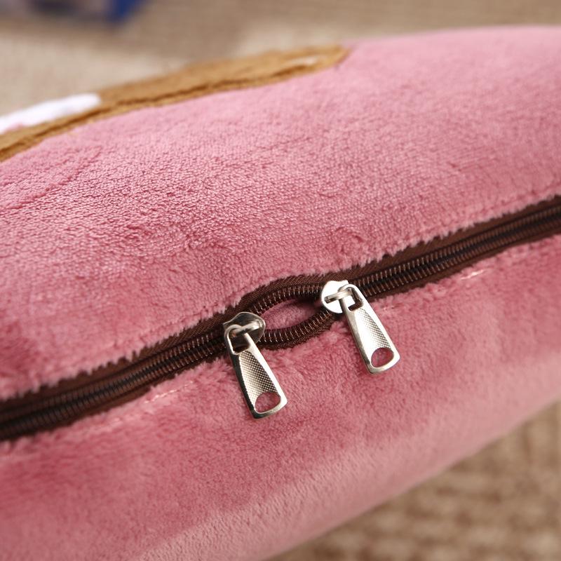 Double-Sided Milk Velvet Embroidered Pillow: Cozy Winter Cushion for Car & Gift