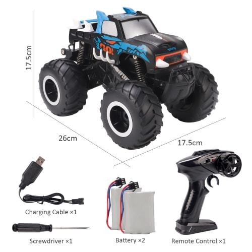 RC Car for Kids, Off-Road, Amphibious, 4WD, Four-Wheel Drive, Waterproof, 2.4GHz Wireless Control, 360 Rotation, Popular Birthday Gift, Toy Car (Blue