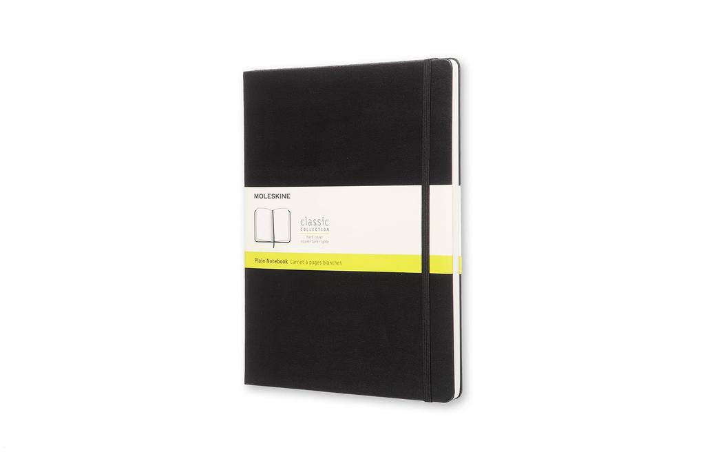 Moleskine Classic QP092 Notebook, Hardcover, Plain, XL, Black,