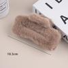 Large Milk Coffee Plush Claw Clip: Fluffy Autumn/Winter Hairpin for Women