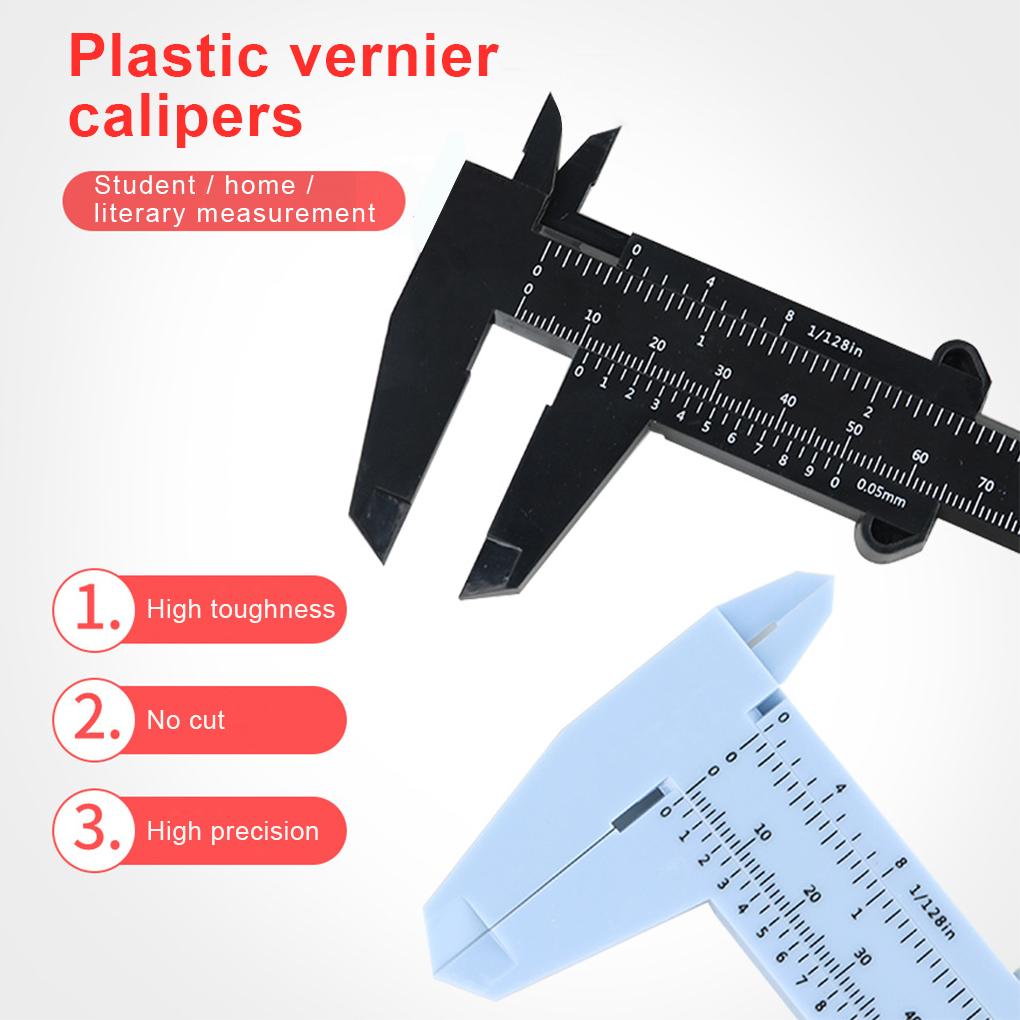 0-150MM Sliding Caliper Plastic Lightweight Smooth Plastic Square Ruler Easy to Measure Accurate Measuring Tool Line Saw