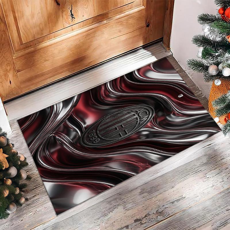 AC Milan Printed Flannel Area Rug Non Slip Soft Polyester Floor Carpet Indoor Decor Mat for Bedroom Living Room Sofa Game Room Home Decoration