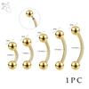 14G Stainless Steel Opal Curved Barbell Eyebrow Ring Cartilage Earring Crystal Labret Piercing Jewelry 6/8/10/12/14mm