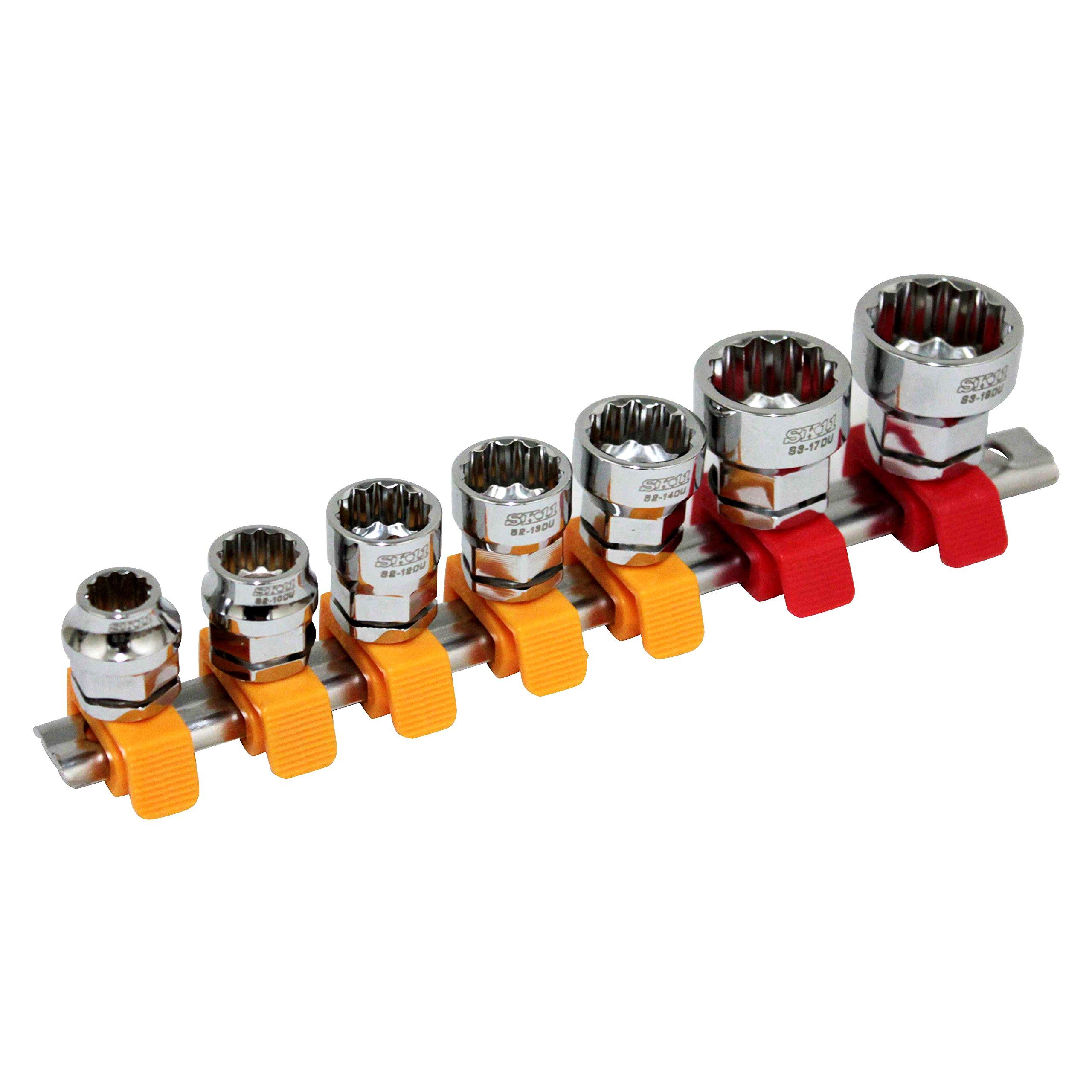 

SK11 Dual Drive Socket Set Drive Size SHS307DU 8-19mm 6.35mm/9.5mm