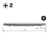 VESSEL Double-ended Bit for Electric Screwdrivers, +2 x 70mm, 10-Piece Set, Hardness H (High Hardness), B36 ZP
