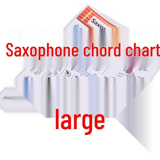 Saxophone Fingering & Chord Chart on Copperplate Paper for Learning & Practice