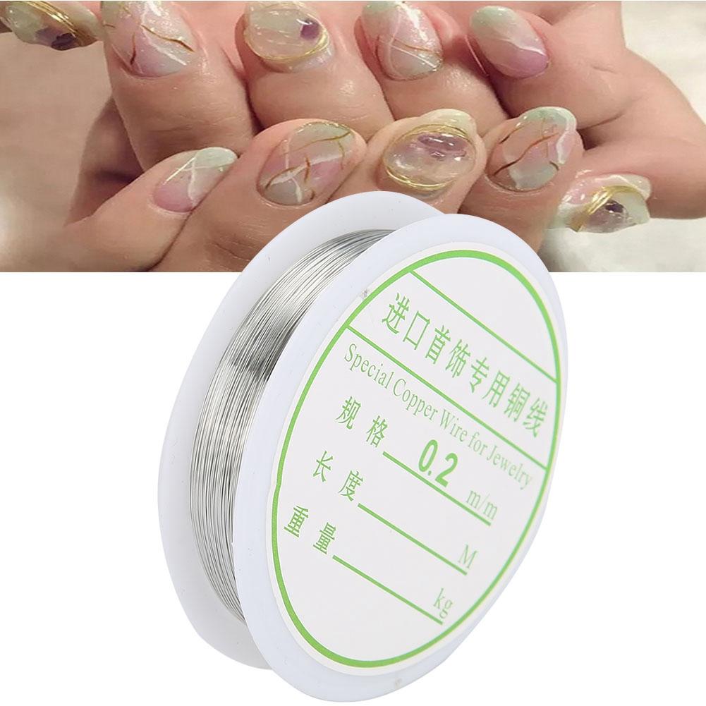 Beads String Jewelry Accessories Nail Art Manicure Metal Copper Wire Thread(Gold)