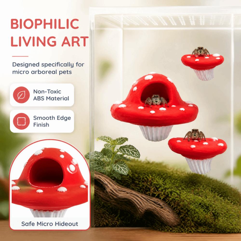Magnetic Jumping Spider Platform Mushroom-shaped Climbing Ladder for Spider Terrarium Vivarium