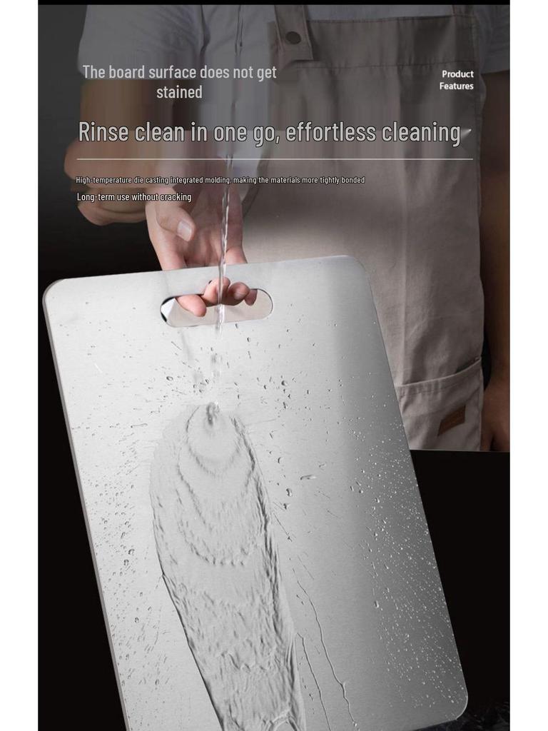Thickened Stainless Steel Anti-Mold Chopping and Cutting Board for Kitchen Use
