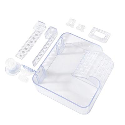 Transparente Acryl-Schildkröten-Sonnenbadplattform mit Sonnenbereich Wandmontierte Schildkröten-Trockenplattform Saugnapf