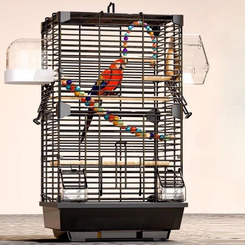 Drawer Bird Cages Large Metal Bird Cage Parrot Birds Toy Nest Houses Habitats Birdcage Small Animal Hideout Parrots Supplies