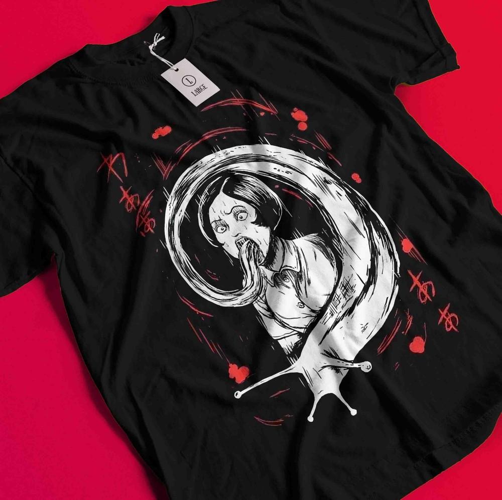 

Винтажное аниме ужасов любовь японская рубашка манга подарок на Хэллоуин футболка унисекс BB200 3XL