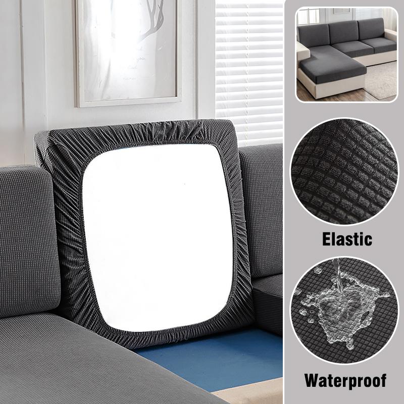 Water-Resistant Sofa Seat Cushion Slipcovers Sectional Couch Cushion Cover Stretch Non-Slip Furniture Protector For Kids, Pets