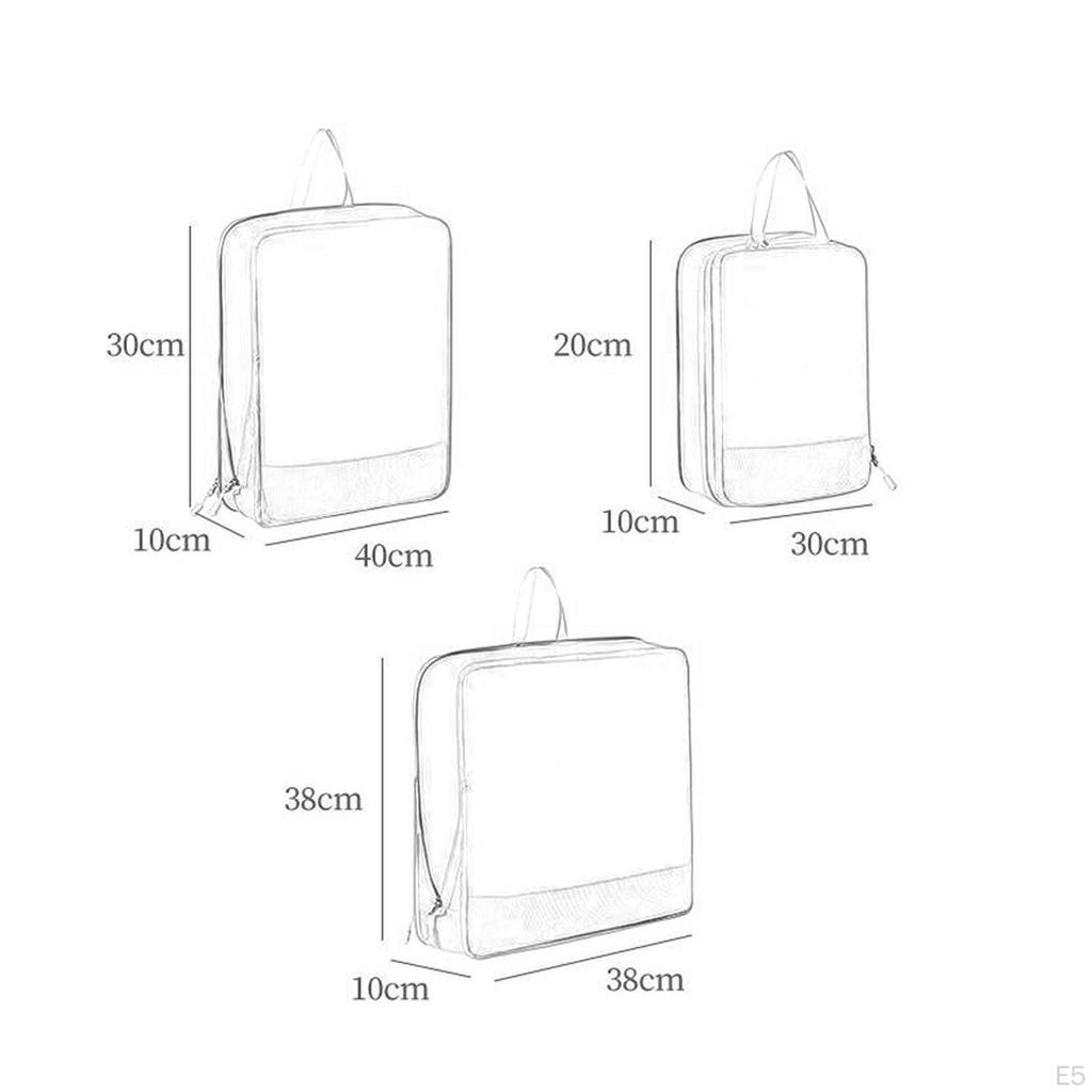 4 Piece Compression Packing Cube Set for Travel, Clothing, Packing, Organizer, Water Resistance And