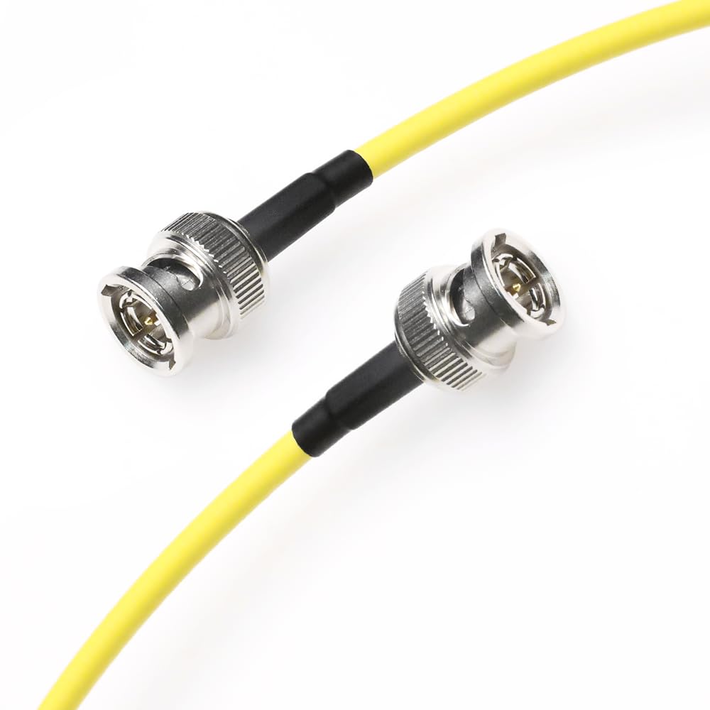 Cablu Monitor RED Compatibil 12G SDI Flexibil Coaxial Drept BNC pentru Video 4K 50cm Cablu Alvin's Komodo/Atomos, Capete Bărbat-Bărbat, Ecranat 75ohm,