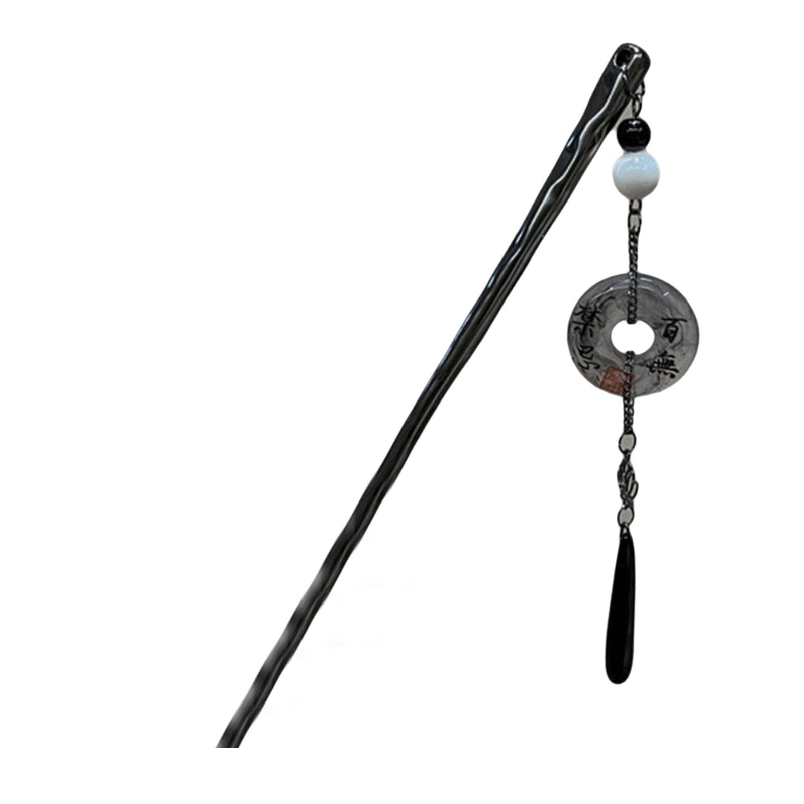 

Butterfly Pendant Hairpin Stylish Metal Hair Accessories Ancient Style Curly Hair Headdress with Tassels for Women 4