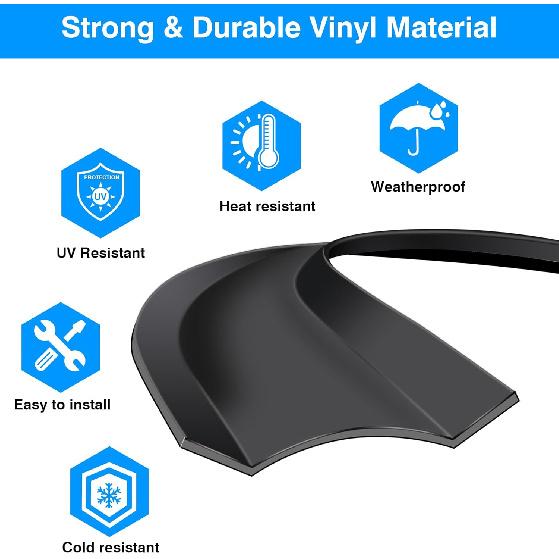 RV Trim Molding Ert 1" - RV Vinyl Trim Ert 50’ Black - Camper Trim Molding Exterior, UV-Resistant RV Weather Stripping Exterior, For Camper Travel
