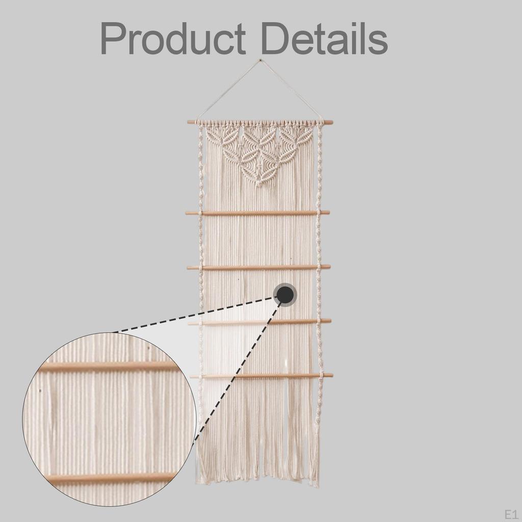 Macrame Bow Holder White for Decor Organizer Decorative Bohemian Ornament Hanging Hanger