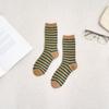 It's Socks Slim Striped Socks Beige Green_FS0825014
