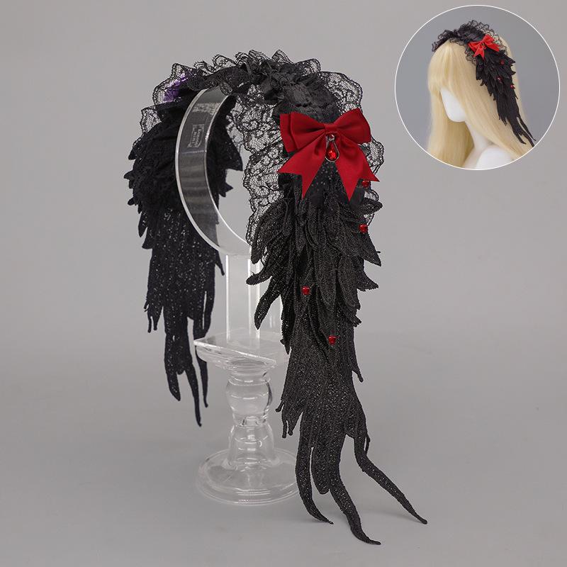 Gothic Angel Wings Headband - Punk Lolita Harajuku Style