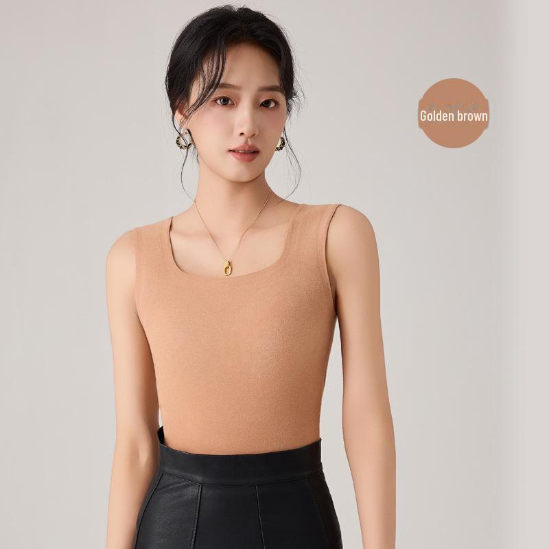 Damen Kaschmirseide Warme Weste mit Nahtlosen Heizkissen