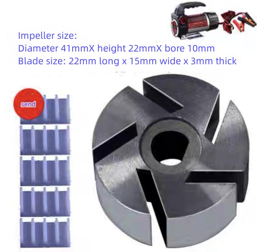 Roue de pompe à huile lames de pompe à palettes Rotor de pompe à palettes Pompe auto-amorçante électrique filtre pour pelle 12V 24V accessoires de pompe à huile
