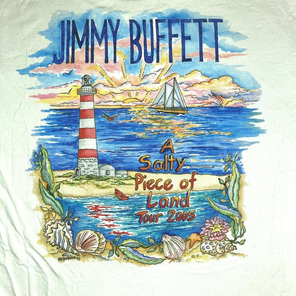 Vtg Rare Jimmy Buffett Tour Cotton White Unisex Shirt UR294 Unisex T-Shirt S