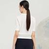 JESSIE Women's Elegant Overlap V-Neck Short-Sleeve Knit Top