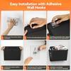 Black RV Storage Bag Wall-Mounted Multi-Compartment Door Organizer Side Pockets Large Capacity Mesh Pocket Organizer
